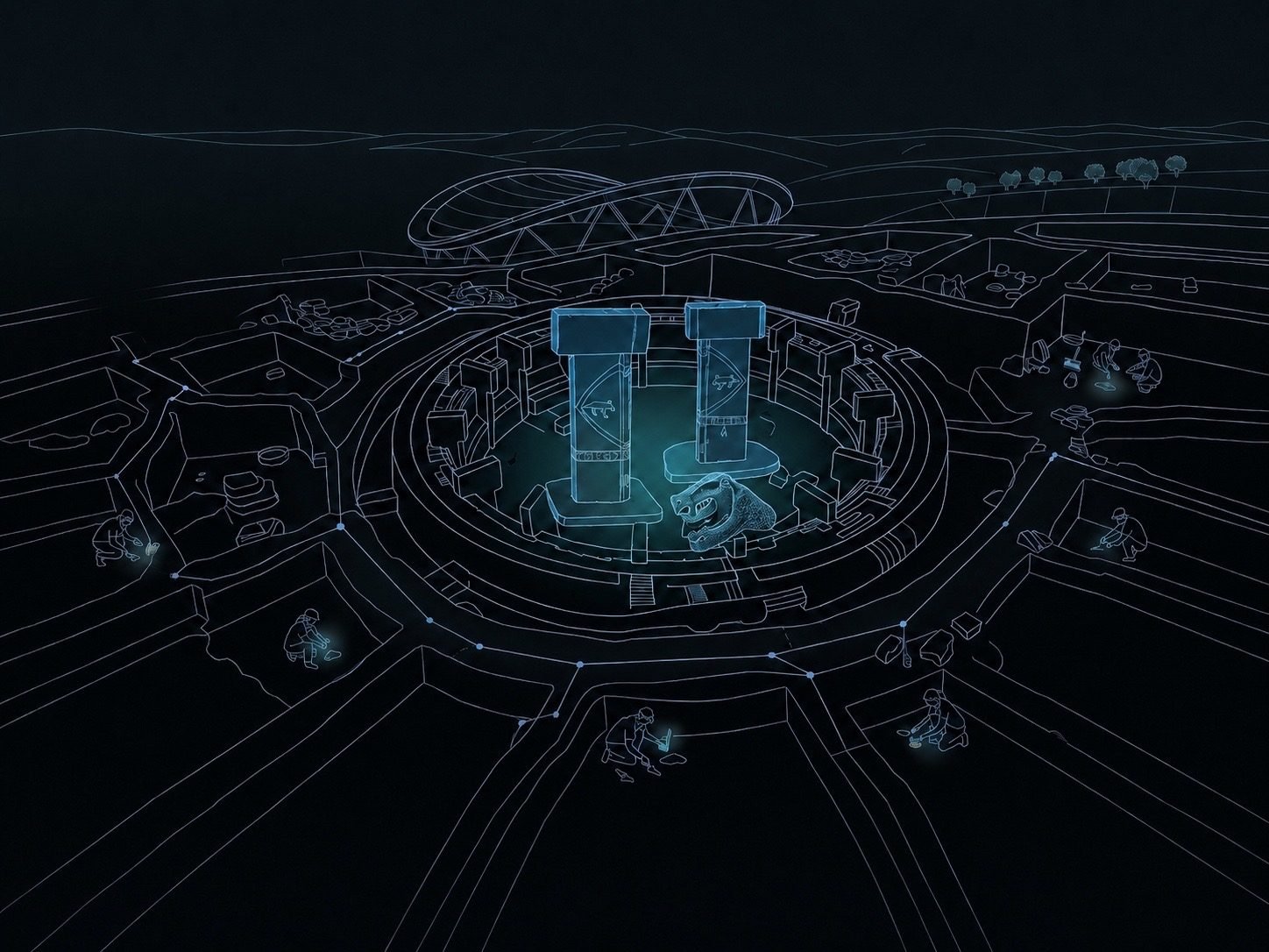 Illustrated excavation map of Göbekli Tepe