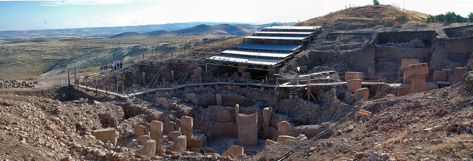 Göbekli Tepe — the enclosures under their shelter. (Site view; not a photograph of this find.)
