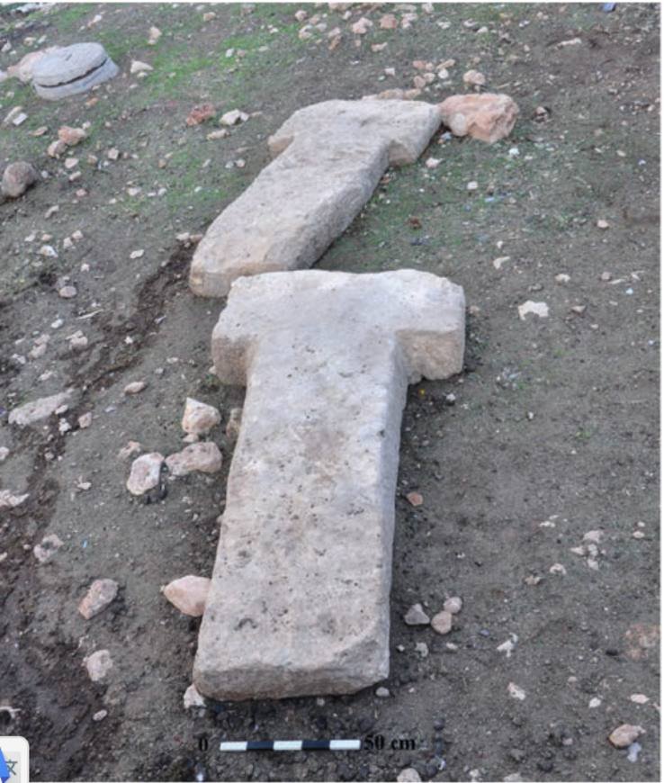 T-shaped pillars recorded at Kurt Tepesi, east of Şanlıurfa — the same architectural tradition as Göbekli Tepe and Karahan Tepe, on a smaller scale. Photo: Prof. Dr. Bahattin Çelik.