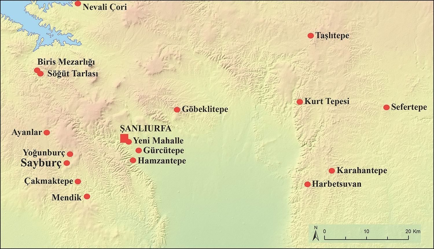 Illustrated excavation map of Sayburç